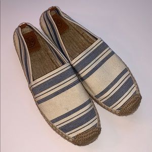 Tory Burch Stripe Espadrille Flat
